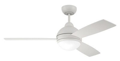Craftmade Keen 1-Light Ceiling Fan with Blades Included in White