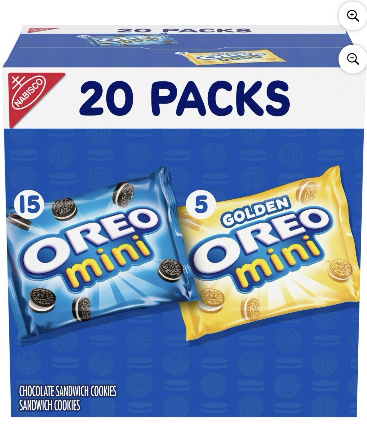 OREO Mini Paquete Variado Galletas Tipo Sándwich 20 Packs de Snacks