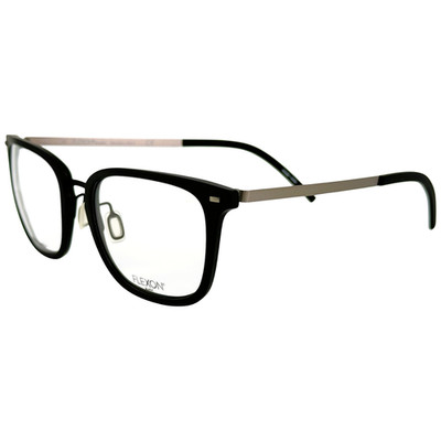 Flexon B2020 Mens Plastic Eyeglass Frame 001 Black 55-20 Flexible Titanium