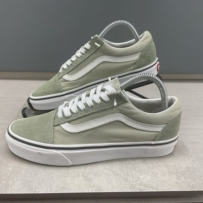 Vans Old Skool Low Mens 6.5 Womens 8 Light Green White Skate Shoes Sneakers