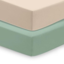 Baby Crib Sheets 2-Pack for Boys Girls, Soft Fitted Sheets for Standard Cri...