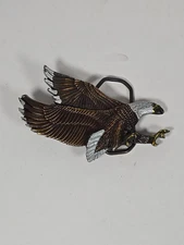 VTG Eagle Belt Buckle The Great American Chicago Buckle Co H506 Enamled USA 1979