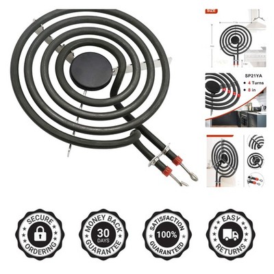 Long-Lasting 8'' Stainless Steel Electric Stove Burner for G.E & Roper Models