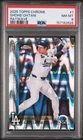 157182628 Shohei Ohtani 2025 Topps Chrome #1 RayWave Refractor PSA 8
