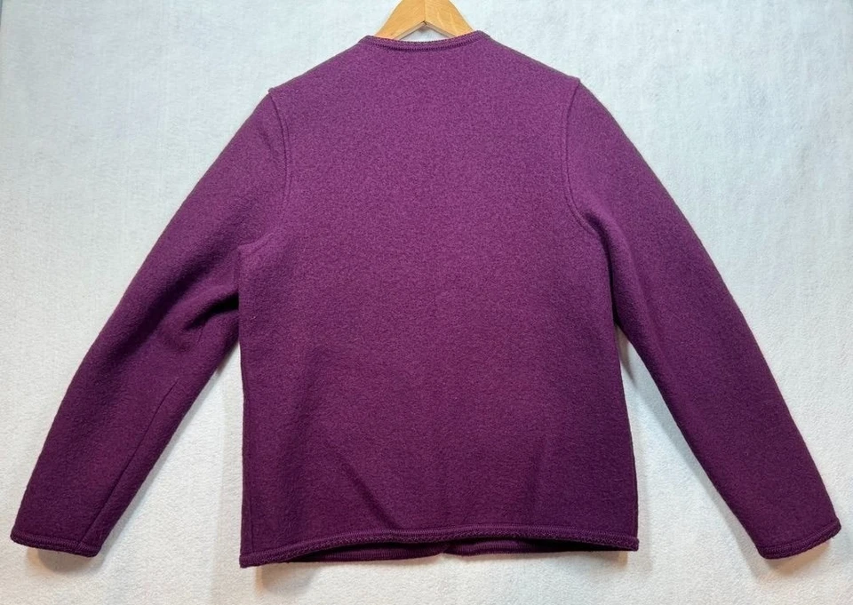 Geiger Collections Cardigan Sweater Purple Wool Old Money Preppy Womens 42 Large - Image 2 of 4