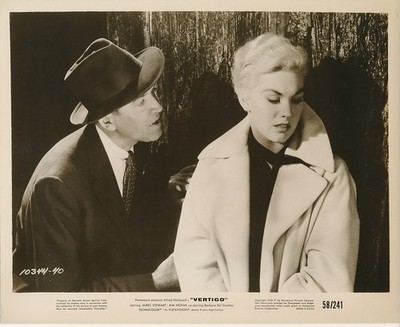 Photo De Film Vertigo 1958 – Kim Novak Et James Stewart – Tirage Ancien