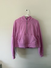 Lululemon Scuba Oversized Half-Zip Hoodie Plush Heathered Dahlia Mauve M/L