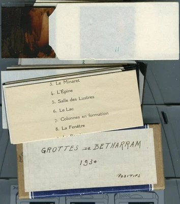 1 boite 12 plaques verre 45x107 pour stereoscope GROTTES DE BETHARRAM glass cave - Photo 1/4