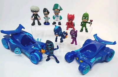 Lot Of PJ Masks Toys 10 Action Figures & 2 Vehicles