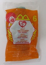 TY McDonalds Teenie Beanie - 6 IGGY the Iguana 1999  4.5 Inch New Toy Animal