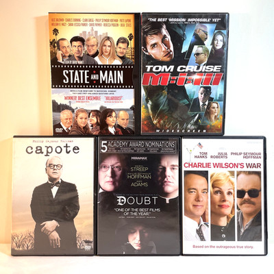5 PHILIP SEYMOUR HOFFMAN MOVIES (DVD Lot) Action Biography Comedy Drama Thriller