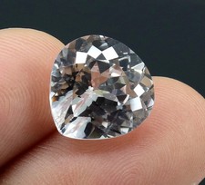 White Sapphire Pear Loose Certified Gemstone Ceylon Collection 5Ct For Jewelry