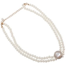  Collana per perle a doppio strato Creativo pendente Imitazione perla catena