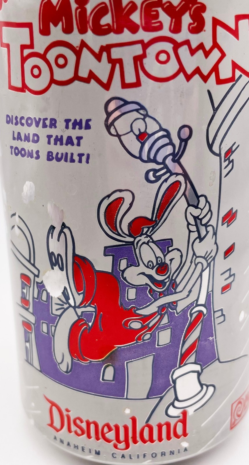 VTG Diet Coke Can Mickey's Toontown Disneyland Open Tab 1990s Nutrasweet Empty