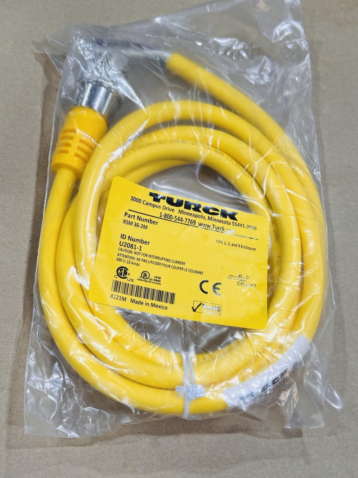 Turck RSM 36 2M / RSM36-2M Cable U2081-1