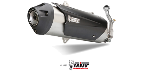 Mivv Urban Komplett-Auspuff Edelstahl FüR Piaggio Beverly 125 2010-12 Silber-image