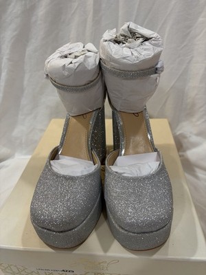 Jewel Badgley Mischka Giada Round Toe Platform 6, Silver