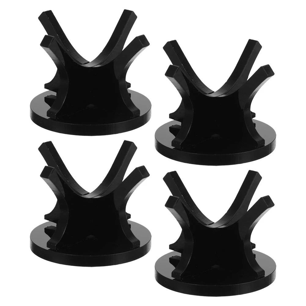 Black Acrylic Baseball Holder Stand 4Pcs Reusable Small Balls Display Rack - thumbnail 4