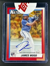 2025 Topps Update  1990 Topps Baseball RC Auto - James Wood #/50 - Sealed - Nats