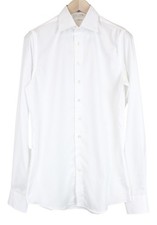 Suitsupply Men's Formal Shirt 39L White Pure Cotton Extra Slim Long Sleeve