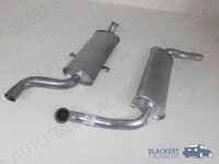 Imasaf Auspuffset Mitteltopf+Endtopf für Audi 80+Coupe 1.9+2.0 (81,85,B2) 80-86