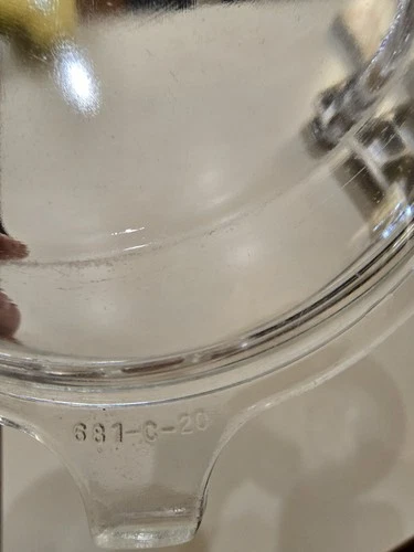 Pyrex Vintage Clear Glass Lid 681-C-20  Replacement 1