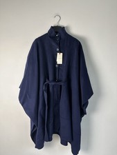TED BAKER BLANKET CAPE COAT NEW Medium 12 NAVY NEW BNWT waist Belt Luxury