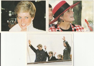***3 PANINI-SAMMELBILDER***PRINZESSIN DIANA-KÖNIG CHARLES III.-KINDER-WINDSOR