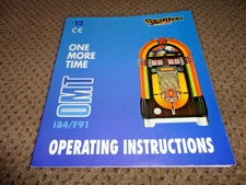 Wurlitzer, One More Time, CD Jukebox Operating Instructions, 36 Page Manual