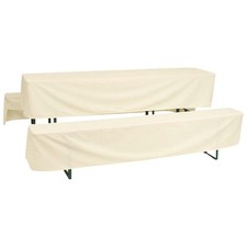 Bierbankhussen Hussen Festzeltgarnitur Bierzeltgarnitur Hussenset 50cm, beige