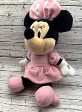 Disney Baby Minnie Mouse Soft Plush Rattle Doll with Crinkle Bow Pink Dress