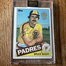 2021 topps archives signature series Bruce Bochy #24/81. Padres Giants HOF SP