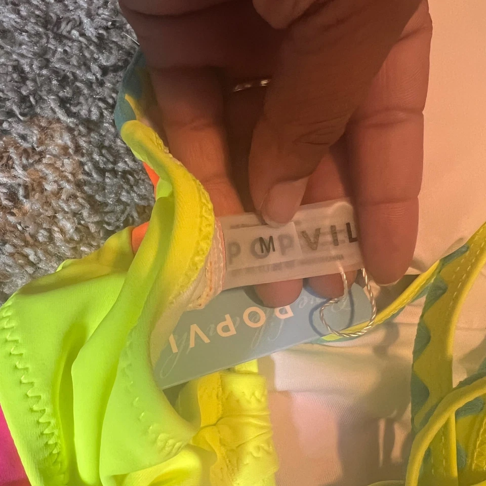 Купальник цельный Popvil Beach Color Block оранжевый розовый желтый M - Изображение 4 из 4