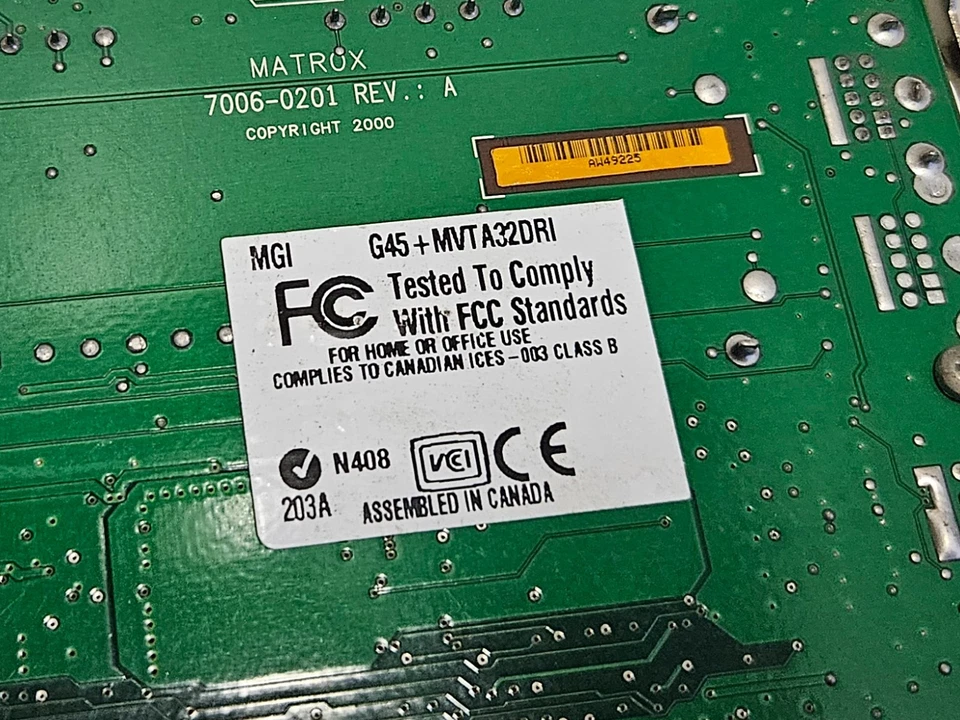 Matrox Marvel G450 with TV-Tuner, 32MB DDR, AGP 4x, G45+MVTA32DRI, WORKING - Image 4 of 4