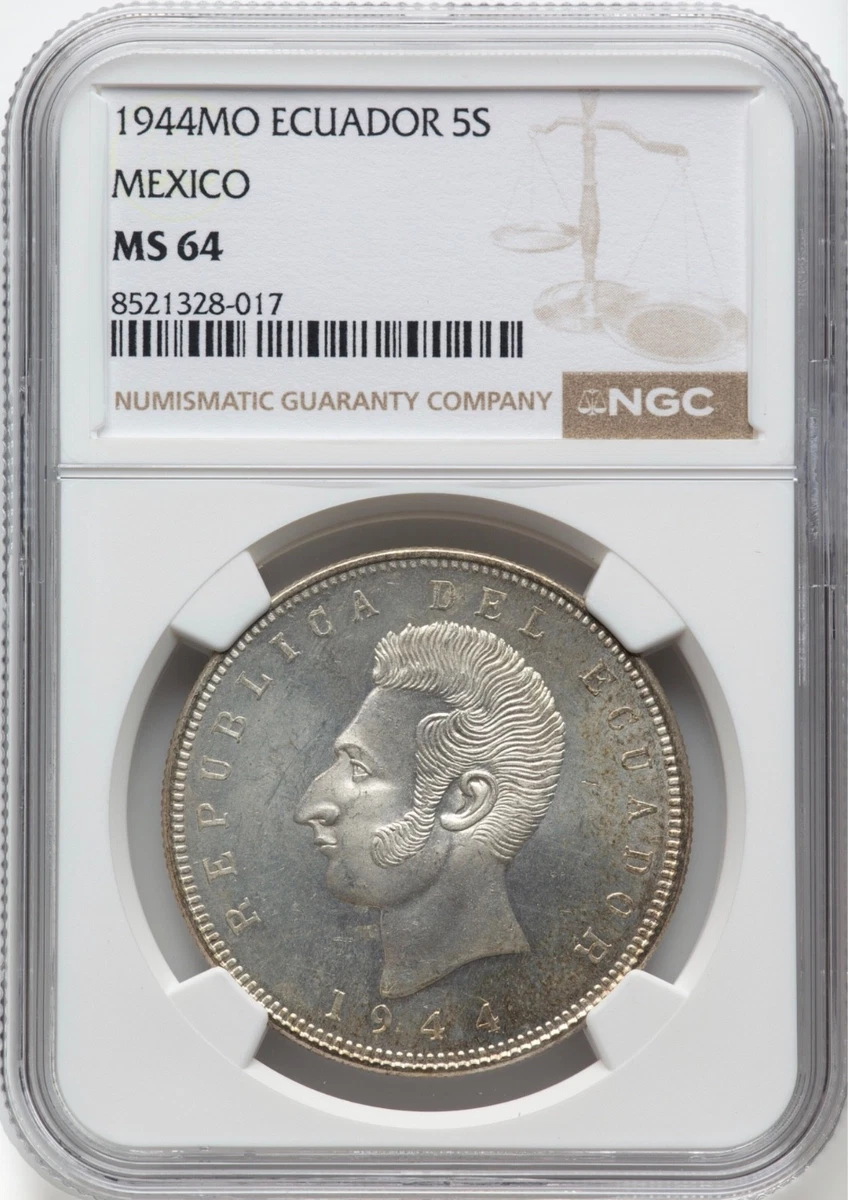银色1944 年厄瓜多尔硬币| eBay