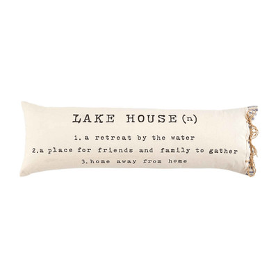 Mud Pie Lake House Definition Pillow NWT Great Addition to any Lakehouse/Retreat