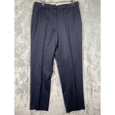 Vintage Chaps Ralph Lauren Mens Blue Wool Flat Front Dress Pants 36x34 Canada