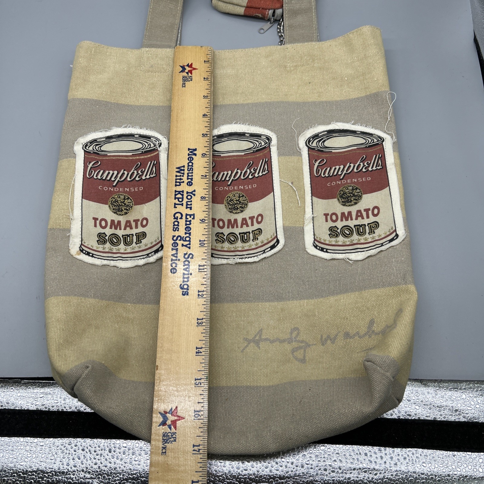 Andy Warhol Tote Campbell’s Soup Canvas Bag by Loop NYC with Coin Purse Laptop image 8