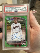 2025 Bowman Chrome Mega Box Brayan Cortesia /99 Auto & Green POP 1 PSA 10