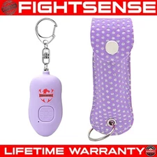 FIGHTSENSE Personal Safety Loud Alarm &Pepper Spray w/Keychain for Women Defense