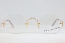 GREAT VINTAGE NEW NOS ESSILOR 227 RIMLESS EYEGLASSES MADE IN FRANCE