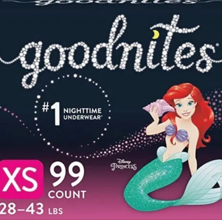 【Y-Tu】Nighttime Underwear 1パック(18枚入り) Goodnites Nighttime Bedwetting Underwear, Girls'XS 28-43 lb