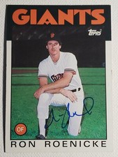 1986 Topps Ron Roenicke Autograph Card Giants, Dodgers Phillies, Red Sox #63