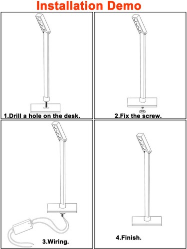 LED Cabinet Pole Lamp Fixtur Jewelry Store Exhibition Picture Display Light Gold - Picture 10 of 21