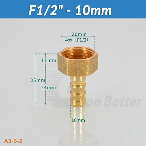 Conector de extremo de cola de manguera de combustible de agua rosca hembra/macho BSP accesorio de latón - Imagen 65 de 75