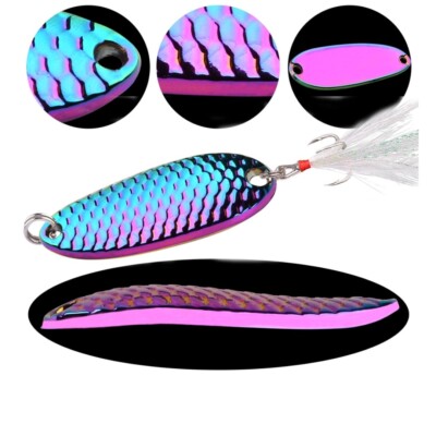 LOTTO 5 X Cucchiaini Ondulanti, trout Area Spoon 3,5 gr