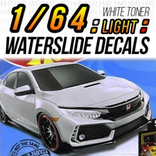 1/64 Scale 2018 HONDA CIVIC Head Tail Light WaterSlide Decals for Hot