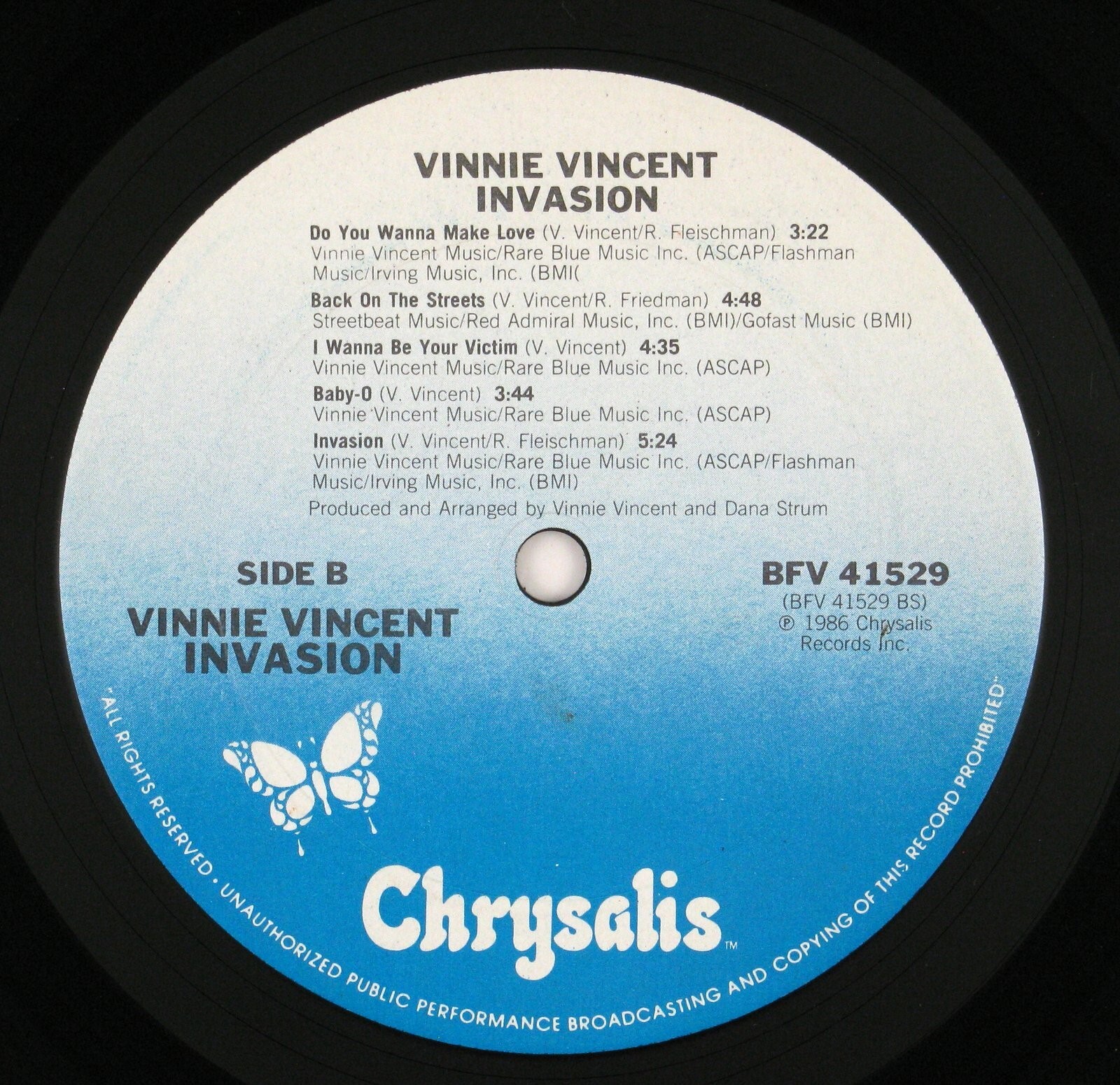 VINNIE VINCENT Invasion LP 1986 HARD ROCK/GLAM NM- NM- - Picture 4 of 6