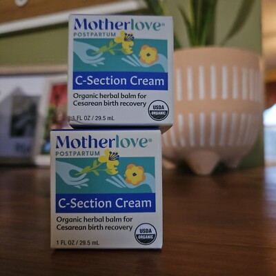 Motherlove C-Section Cream Organic Herbal Balm  1 oz Exp 1/26 New