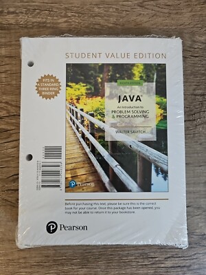 Java: An Introduction to Problem Solving & Programming by Walter Savitch